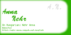 anna nehr business card